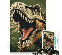 Jigsaw for Adults 1000 Pieces T-Rex Dinosaur Exact Edge Art Brain Boosting Play Quiet Play Game Birthday Art Play(38x26cm)
