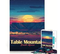 Jigsaw for Adults 1000 Pieces Table Mountain South Africa Landscape Exact Edge Art Brain Boosting Play Quiet Play Game Birthday Art Play (50x75cm)