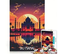 Jigsaw for Adults 1000 Pieces Taj Mahal Practical Game Staycation Kill Time Enhance Love between Couples 50x75cm