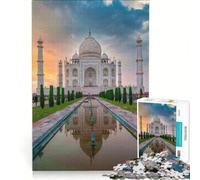 Jigsaw for Adults 1000 Pieces Taj Mahal Sunset Practical Game Staycation Kill Time Enhance Love between Couples 38x52cm