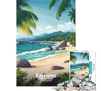 Jigsaw for Adults 1000 Pieces Tayrona National Park, Col Fun Activities at Home Wall Art Educational Games Suitable for People Aged 14 And Above (50x75cm)
