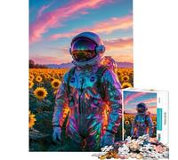Jigsaw for Adults 1000 Pieces The Astronauts Golden Hou Fun Activities at Home Wall Art Educational Games Suitable for People Aged 14 And Above (38x52cm)