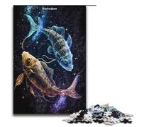 Jigsaw for Adults 1000 Pieces The Cosmic Goldfish Family Wooden Puzzles Educational Game Challenge Toy 1000 PCS(38x26cm)