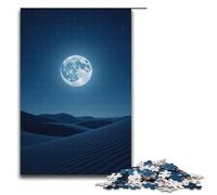 Jigsaw for Adults 1000 Pieces The Desert Under The Moonlight Is Mysterious And Peaceful Wooden Puzzle for Kids Educational Game 1000 PCS(38x26cm)