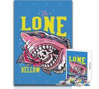 Jigsaw for Adults 1000 Pieces The Lone Bellow Shark Skull Educational Family Game Learning Educational Great Gift Size 38x26cm