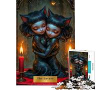 Jigsaw for Adults 1000 Pieces The Lovers Tarot Card Fun Activities at Home Wall Art Educational Games Suitable for People Aged 14 And Above (38x52cm)