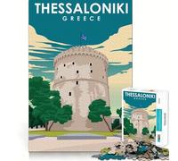 Jigsaw for Adults 1000 Pieces Thessaloniki Greece Exact Edge Art Brain Boosting Play Quiet Play Game Birthday Art Play(38x26cm)