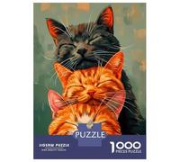 Jigsaw for Adults 1000 Pieces Three Sleeping Cats Jigsaw for Adults Relax Games Analysis And Logic Unique Birthday And Xmas Gifts 70x50cm/1000pcs