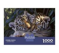 Jigsaw for Adults 1000 Pieces Tiger Cubs Playing in Jungle Adult Puzzles Family Game Precision Cutting Unique Birthday And Xmas Gifts 52x38cm/1000pcs