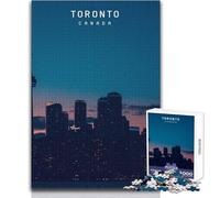 Jigsaw for Adults 1000 Pieces Toronto Family Fun & Game Night Precision Cutting Gift For Birthdays Size 38x26cm