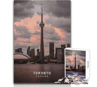 Jigsaw for Adults 1000 Pieces Toronto Family Fun & Game Night Precision Cutting Gift For Birthdays Size 50x75cm