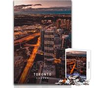 Jigsaw for Adults 1000 Pieces Toronto Family Fun & Game Night Precision Cutting Gift For Birthdays Size 38x52cm
