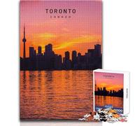 Jigsaw for Adults 1000 Pieces Toronto Family Fun & Game Night Precision Cutting Gift For Birthdays Size 50x75cm