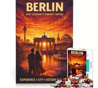 jigsaw for adults 1000 pieces Travel Poster Berlin | 38x26cm Pattern assembly Home Decoration Toys Enhance love between couples