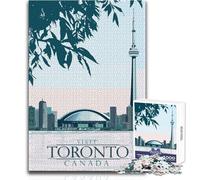 Jigsaw for Adults 1000 Pieces Travel to Toronto Family Fun & Game Night Precision Cutting Gift For Birthdays Size 50x75cm