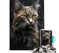 Jigsaw for Adults 1000 Pieces Turkish Angora Cat Pretty Fun Activities at Home Wall Art Educational Games Suitable for People Aged 14 And Above (38x52cm)