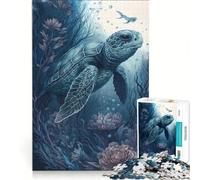 Jigsaw for Adults 1000 Pieces Turtle Imaginary Friend, Toy Wall Decor, Parent-child Interaction, Unique Birthday And Gifts 38x26cm