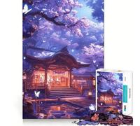 Jigsaw for Adults 1000 Pieces Twilight Temple Exact Edge Art Brain Boosting Play Quiet Play Game Birthday Art Play (50x75cm)