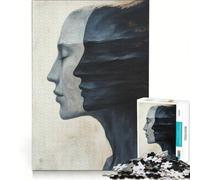 Jigsaw for Adults 1000 Pieces Two Faces, One Canvas, Toy Wall Decor, Parent-child Interaction, Unique Birthday And Gifts 38x52cm