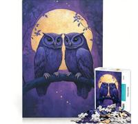Jigsaw for Adults 1000 Pieces Two Owls Under The Moonlight(无水印)(EBED6), Educational Toy