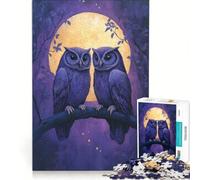 Jigsaw for Adults 1000 Pieces Two Owls Under The Moonlight(无水印)(EBED6), Educational Toy