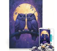 Jigsaw for Adults 1000 Pieces Two Owls Under The Moonlight(无水印)(EBED6), Educational Toy