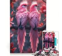Jigsaw for Adults 1000 Pieces Two Pink Birds on A Branch(1200)(66F98), Educational Toy