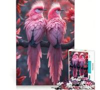 Jigsaw for Adults 1000 Pieces Two Pink Birds on A Branch(1200)(66F98), Educational Toy
