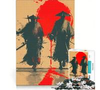 Jigsaw for Adults 1000 Pieces Two Samurai Warriors with Red Sun(无水印)(5D218), Educational Toy