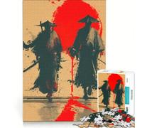 Jigsaw for Adults 1000 Pieces Two Samurai Warriors with Red Sun(无水印)(5D218), Educational Toy