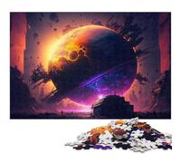 Jigsaw for Adults 1000 Pieces Two Worlds Collide Puzzles for Paper Puzzles Educational Stress Relief Toy (Size 38x26cm)