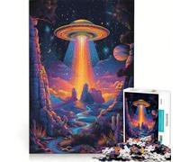 Jigsaw for Adults 1000 Pieces UFO Spaceship on The Hill(1200)(EE28C), Educational Toy