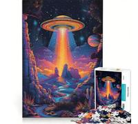 Jigsaw for Adults 1000 Pieces UFO Spaceship on The Hill(1200)(EE28C), Educational Toy