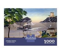 Jigsaw for Adults 1000 Pieces United States Mail Boat Puzzles for Adults Brain Teaser Game For Family Fun Fun at Home Activities, 52x38cm/1000pcs