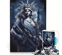 Jigsaw for Adults 1000 Pieces USA Freedom Rifle Gun(1200)(EAE58), Educational Toy