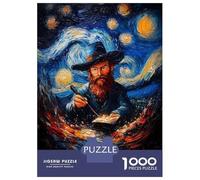Jigsaw for Adults 1000 Pieces Van Gogh Wizardry Starry Night Puzzles for Adults Brain Teaser Game For Family Fun Fun at Home Activities, 70x50cm/1000pcs