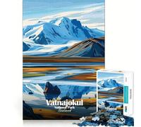 Jigsaw for Adults 1000 Pieces Vatnajokull National Park Iceland Exact Edge Art Brain Boosting Play Quiet Play Game Birthday Art Play (50x75cm)