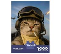 Jigsaw for Adults 1000 Pieces War Cat Puzzles for Adults Hands-on Game Analysis And Logic Unique Birthday And Xmas Gifts 52x38cm/1000pcs