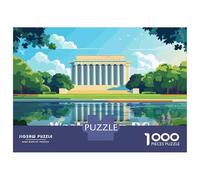 Jigsaw for Adults 1000 Pieces Washington DC Landmark Puzzles for Adults Hands-on Game Analysis And Logic Unique Birthday And Xmas Gifts 38x26cm/1000pcs