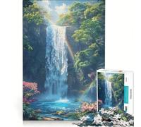 Jigsaw for Adults 1000 Pieces Waterfall Paradise Practical Game Staycation Kill Time Enhance Love between Couples 38x26cm