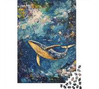 Jigsaw for Adults 1000 Pieces Whale Ocean Painting Art Puzzles for Adults Brain Teaser Game For Family Fun Fun at Home Activities, 70x50cm/1000pcs