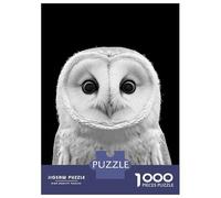 Jigsaw for Adults 1000 Pieces White Barn Owl Portrait Photo Puzzles for Adults Hands-on Game Analysis And Logic Unique Birthday And Xmas Gifts 52x38cm/1000pcs