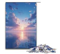 Jigsaw for Adults 1000 Pieces White Clouds Green Mountains And Clear Water Family Wooden Puzzles Educational Game Challenge Toy 1000 PCS(38x26cm)