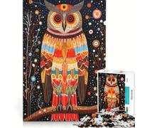 Jigsaw for Adults 1000 Pieces Wise Owl Tribal Style 17(1200)(66B46), Educational Toy