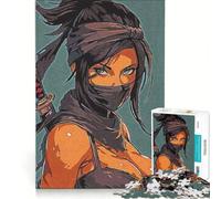 Jigsaw for Adults 1000 Pieces Woman Samurai, Educational Toy, But Fun And Humorous, with Matching Poster And Trivia Sheet 38x26cm