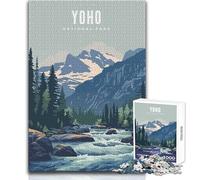 Jigsaw for Adults 1000 Pieces Yoho National Park Family Fun & Game Night Precision Cutting Gift For Birthdays Size 38x52cm
