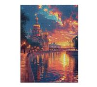 Jigsaw for Adults 1000pcs(52x38cm) Golden Domes Reflecting Twilight's Glow Teenagers Puzzles Brain Teaser Game Hand Speed Race Unique Birthday And Xmas Gifts 1000pcs(52x38cm)