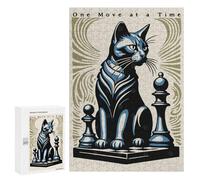 Jigsaw for Adults 300 PCS Cat Chess Poster Jigsaw Puzzles for Adults Analysis And Logic Train Your Brain And Hands Toy Intellectual Game 300 PCS
