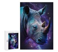 Jigsaw for Adults 300 PCS Cosmic Rhino Portrait-1 Jigsaw Puzzles for Adults Analysis And Logic Train Your Brain And Hands Toy Intellectual Game 300 PCS