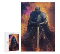 Jigsaw for Adults 300 PCS Dark Knight Armor with Sword Jigsaw Puzzles for Adults Family Activities Train Your Brain And Hands Unique Challenge Game 300 PCS